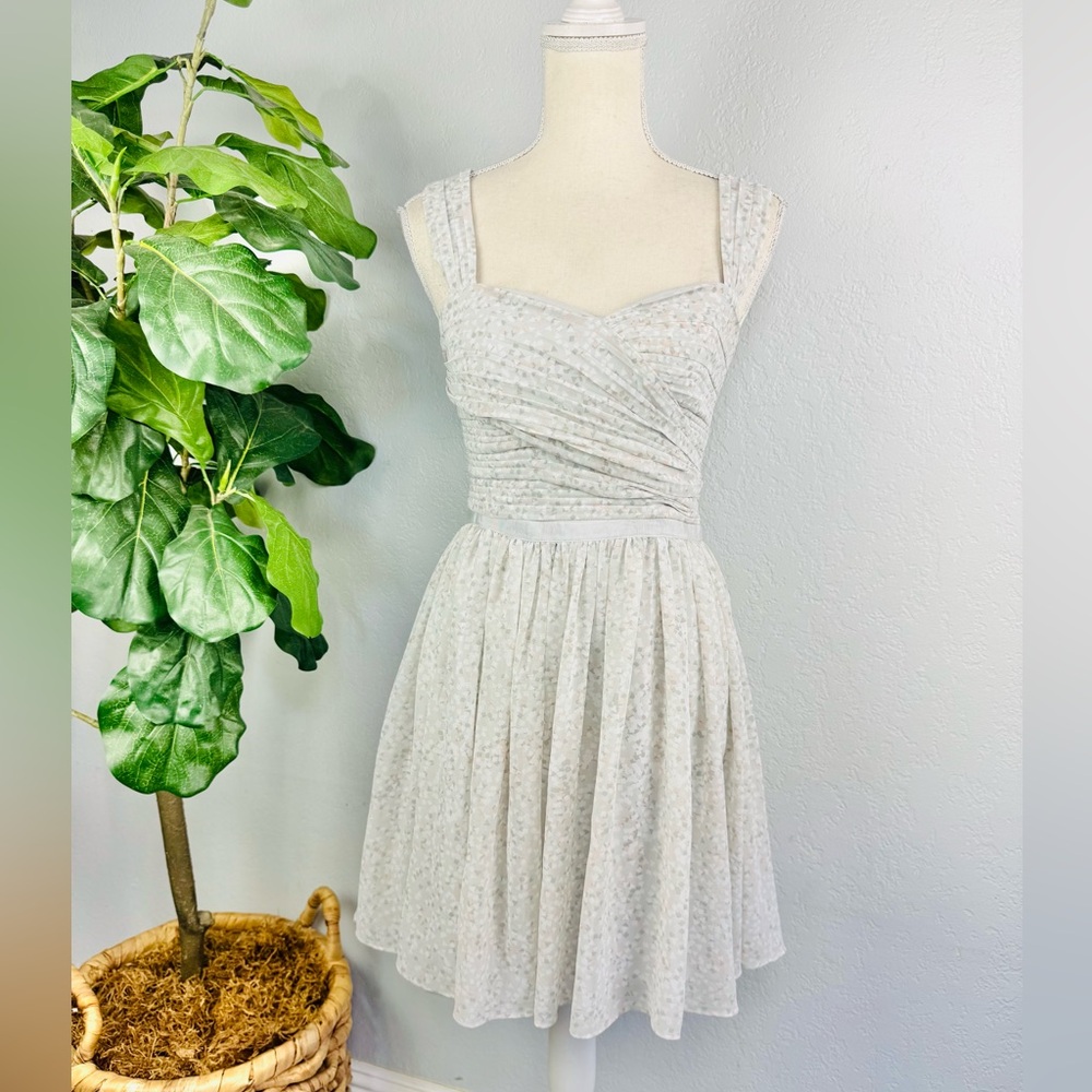 Armani Exchange Gray Marble Patterned Flare Dress